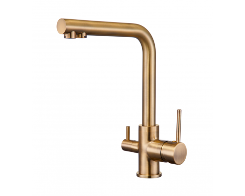 Смеситель для кухни c подключением фильтра питьевой воды Rimero RM4399BR Бронза