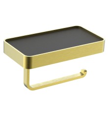 Держатель для туалетной бумаги с полкой Wonzon&Woghand GRAFFITY, Браш золото WW-9366-BG