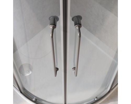 Душевой уголок Cezares Relax-304 120x90 RELAX-304-RH-2-120/90-C-GM профиль Оружейная сталь стекло прозрачное