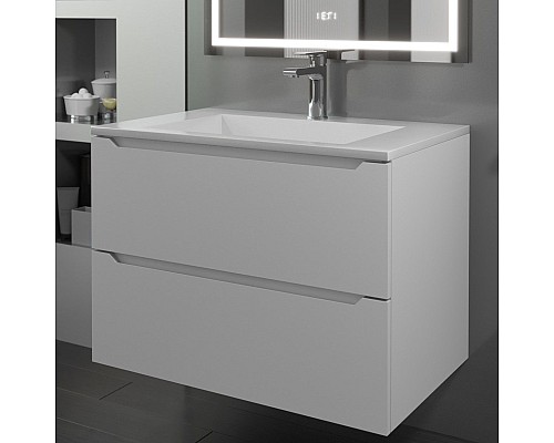 Тумба с раковиной подвесная Uperwood Tanos-Next 80х45х53 см, белая матовая