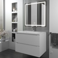 Тумба с раковиной подвесная Uperwood Tanos-Next 80х45х53 см, белая матовая