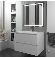 Тумба с раковиной подвесная Uperwood Tanos-Next 70х45х53 см, белая матовая