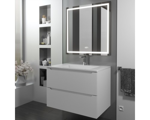 Тумба с раковиной подвесная Uperwood Tanos-Next 70х45х53 см, белая матовая