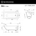 Ванна WHITECROSS Gin 170x80 (RAL мат) иск. камень