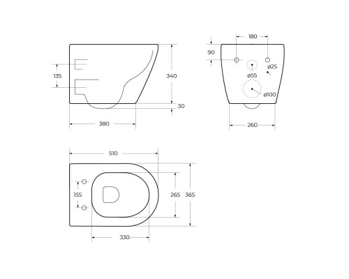 Унитаз Cezares Stylus-Tor CZR-6601-TH-TOR/CZR-2316-SC подвесной с сиденьем Микролифт