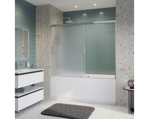 Шторка на ванну Cezares Tandem Soft 170 TANDEM-SOFT-VF-2-170/145-P-Cr Хром