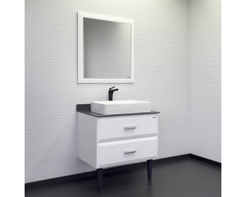 Тумба с раковиной Comforty Империя-80 белая с графитовой столешницей Comforty 78189