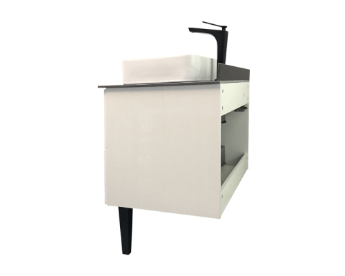 Тумба с раковиной Comforty Империя-80 белая с графитовой столешницей Comforty 78189