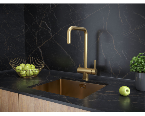 Смеситель для кухни Paulmark Wetter We213030-BG Брашированное золото