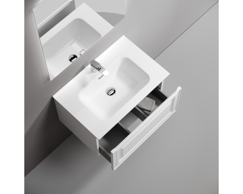 Тумба под раковину подвесная Sancos Very 69х44х40,, с доводчиками, Bianco, VR70W