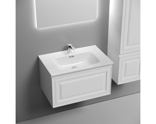 Тумба под раковину подвесная Sancos Very 69х44х40,, с доводчиками, Bianco, VR70W