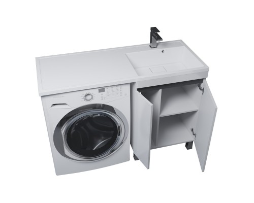 Тумба под стиральную машину напольная Uperwood Magenta 55х50х76,5 см, графит