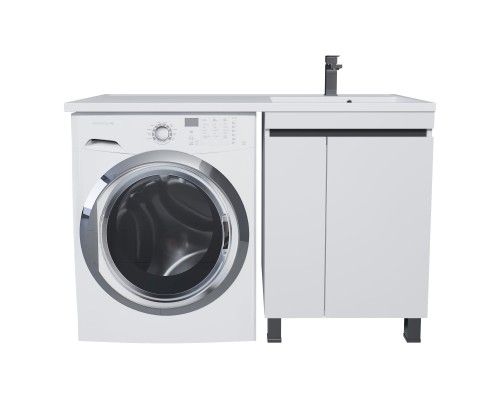 Тумба под стиральную машину напольная Uperwood Magenta 55х50х76,5 см, графит