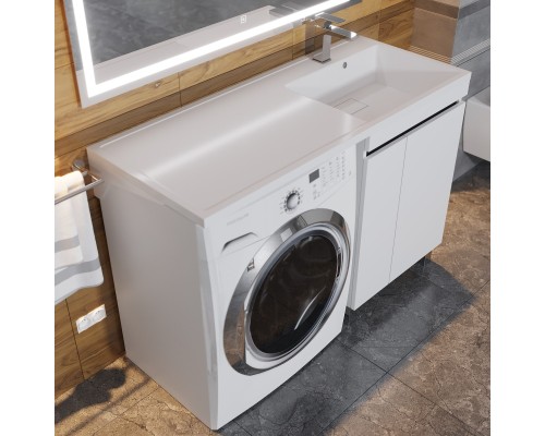 Тумба под стиральную машину напольная Uperwood Magenta 55х50х76,5 см, графит