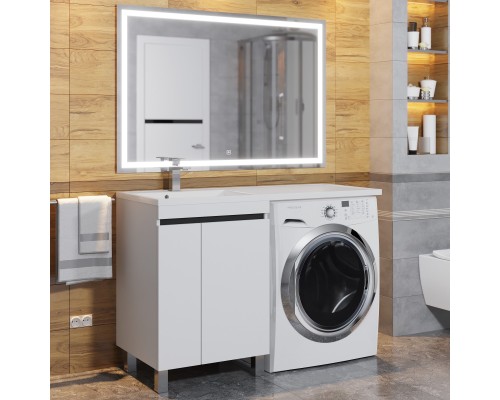 Тумба под стиральную машину напольная Uperwood Magenta 55х50х76,5 см, графит