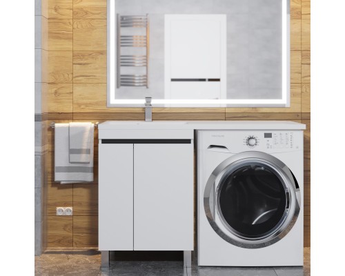 Тумба под стиральную машину напольная Uperwood Magenta 55х50х76,5 см, графит