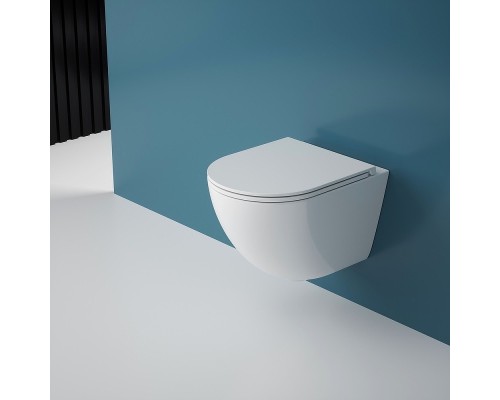 Подвесной унитаз Esbano Gardena-49T безободковый белый, смыв Торнадо