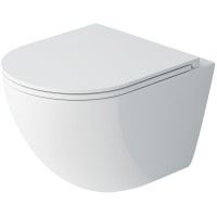 Подвесной унитаз Esbano Gardena-49T безободковый белый, смыв Торнадо