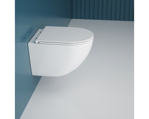 Подвесной унитаз Esbano Gardena-49T безободковый белый, смыв Торнадо