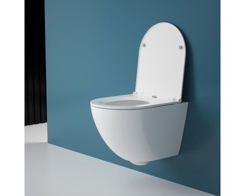 Подвесной унитаз Esbano Gardena-49T безободковый белый, смыв Торнадо