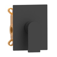 Встраиваемый смеситель AQG Alpha, для душа, черный матовый