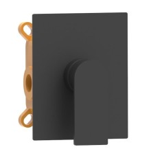 Встраиваемый смеситель AQG Alpha, для душа, черный матовый