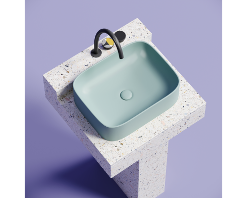 Чаша накладная прямоугольная Ceramica Nova Element 50x38 Зеленый Матовый