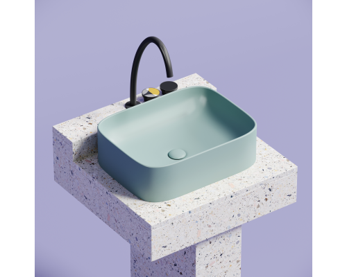 Чаша накладная прямоугольная Ceramica Nova Element 50x38 Зеленый Матовый