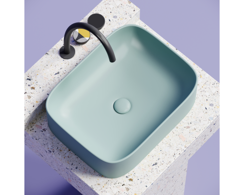 Чаша накладная прямоугольная Ceramica Nova Element 50x38 Зеленый Матовый