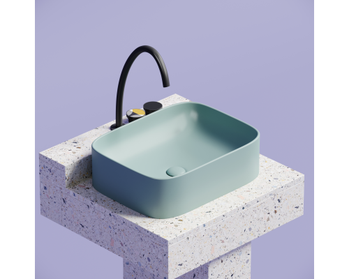 Чаша накладная прямоугольная Ceramica Nova Element 50x38 Зеленый Матовый