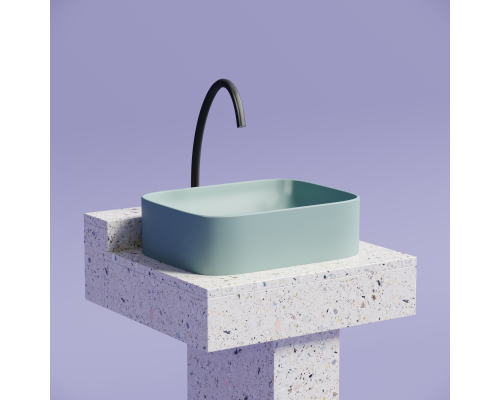 Чаша накладная прямоугольная Ceramica Nova Element 50x38 Зеленый Матовый