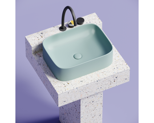 Чаша накладная прямоугольная Ceramica Nova Element 50x38 Зеленый Матовый