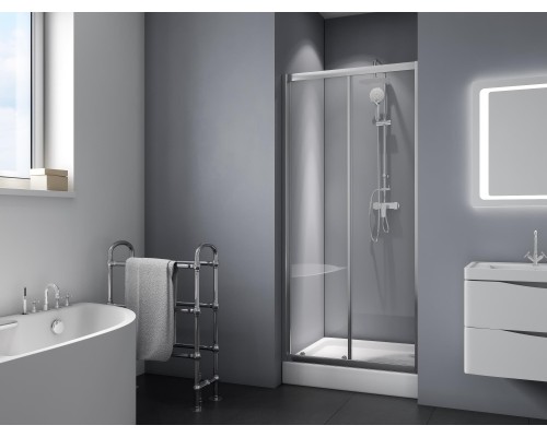 Душевая дверь BelBagno Due 130 DUE-BF-1-130-C-Cr профиль Хром стекло прозрачное