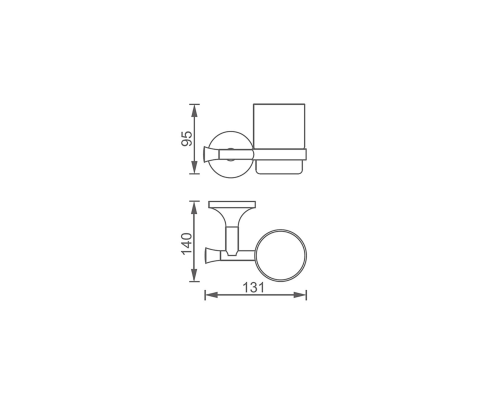 Стакан подвесной ALTROBAGNO Корпозо (Corposo) 080205 Gl