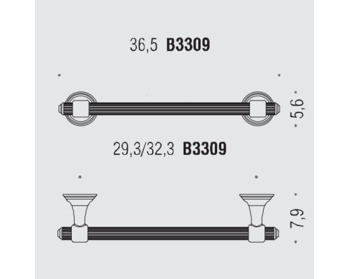 Полотенцедержатель 36.5 см Colombo Hermitag цвет хром
