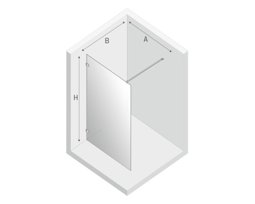 Душевое ограждение NEW TRENDY AVEXA WHITE 130x200 белый
