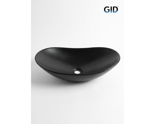 Черная матовая керамическая раковина Gid Bm9811