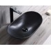 Черная матовая керамическая раковина Gid Bm9811