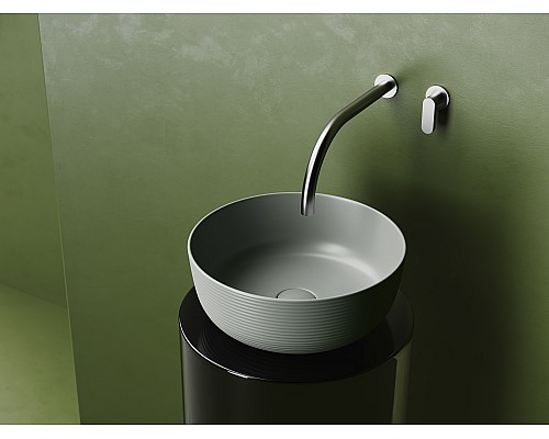 Раковина накладная Ceramicanova 356x356x135, антрацит матовый