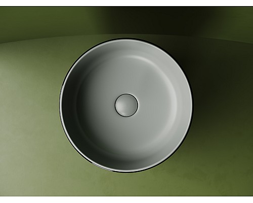 Раковина накладная Ceramicanova 356x356x135, антрацит матовый