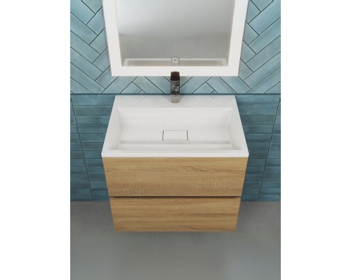 Тумба под раковину 60 см, Uperwood Barsa, черная/дуб сонома