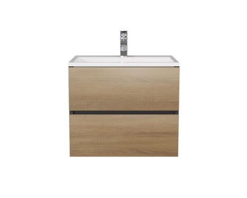 Тумба под раковину 60 см, Uperwood Barsa, черная/дуб сонома