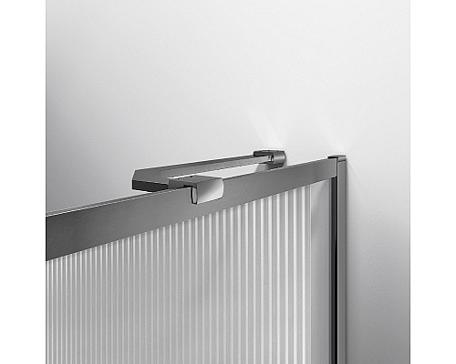 Душевая шторка на ванну Vincea VSB-4170FLGM, 70x140, вороненая сталь, стекло рифленое