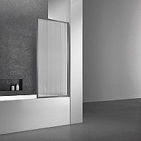 Душевая шторка на ванну Vincea VSB-4170FLGM, 70x140, вороненая сталь, стекло рифленое