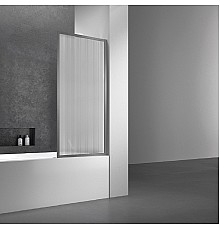 Душевая шторка на ванну Vincea VSB-4170FLGM, 70x140, вороненая сталь, стекло рифленое