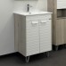 Тумба с раковиной Comforty Клеон 60Н белый/дуб дымчатый Quadro 60