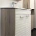 Тумба с раковиной Comforty Клеон 60Н белый/дуб дымчатый Quadro 60