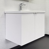 Тумба с раковиной Comforty Лима-70П белый матовый Como 70