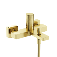 Смеситель для ванны и душа SANCOS Nexus, брашированное золото, PVD покрытие, SC9014BG