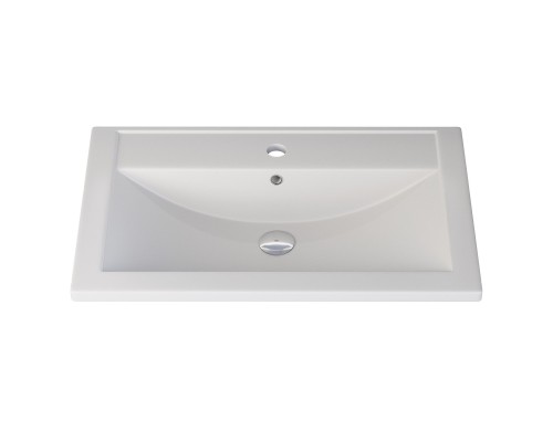 Раковина для ванной кварцевая Uperwood Foster Quartz 70х45,5х17,5, белая матовая, жасмин